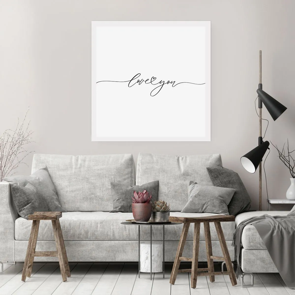 Affisch - Svart på vitt - 50x50 cm