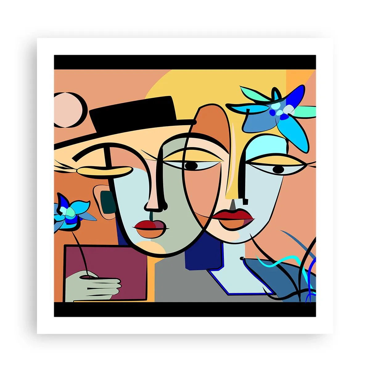 Affisch - Picassos randez vous - 60x60 cm