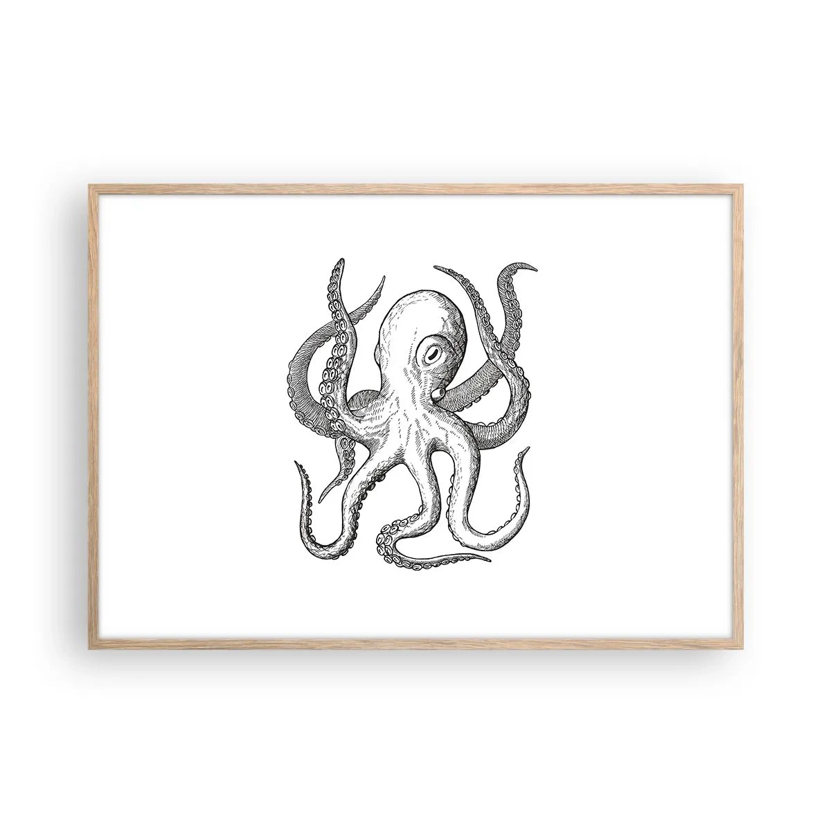 Affisch i ram av ljusek - Dansar med vågorna - 100x70 cm