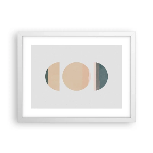 Affisch i vit ram - Hjul efter hjul - 40x30 cm