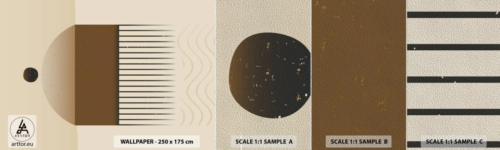 Provbit av fototapet Premium Sand - Olika tillstånd - Abstraktion, Bit, Minimalism - 100x30 cm