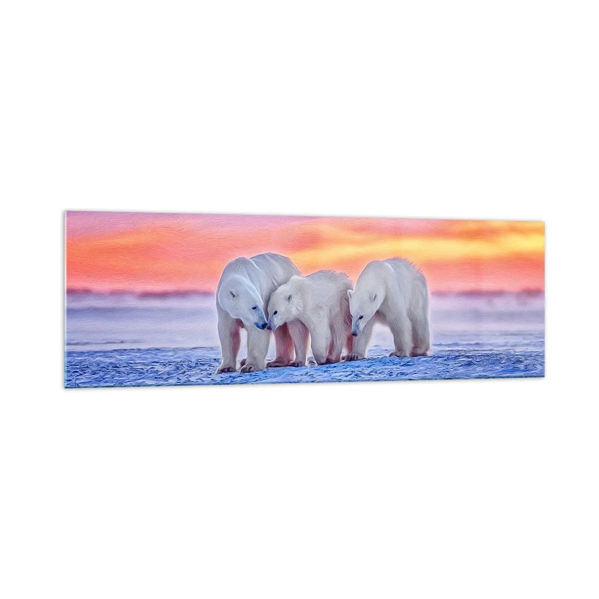 Glastavla - Bild på glas - Det räcker med familjevärme - 160x50 cm