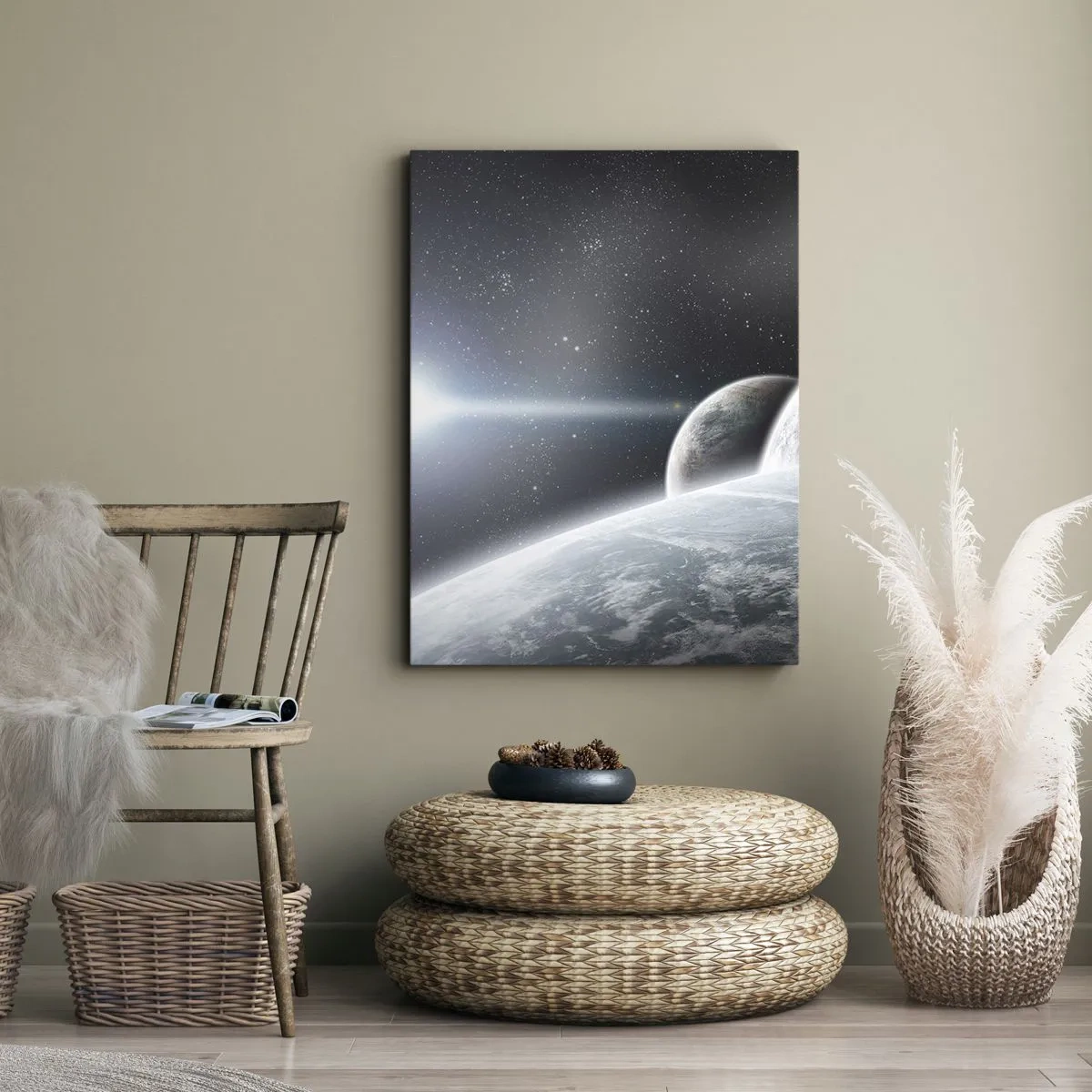 Canvastavla - Bild på duk - Sfärers rymdmusik - 70x100 cm