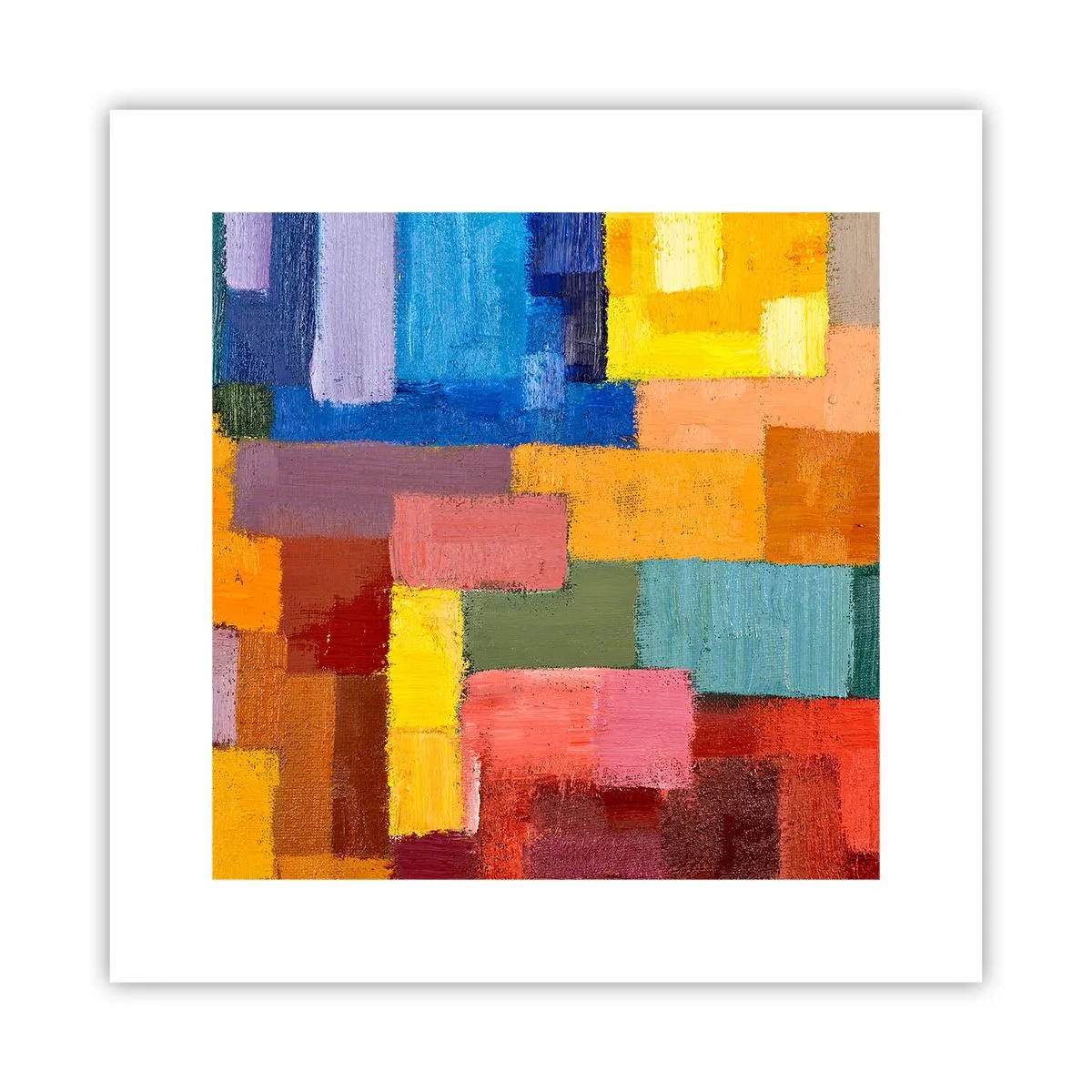 Affisch - Alla olika, alla färgglada - 30x30 cm