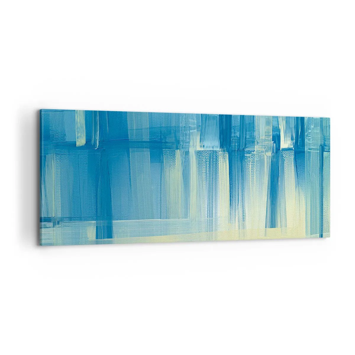 Canvastavla - Bild på duk - Komposition i turkos - 100x40 cm