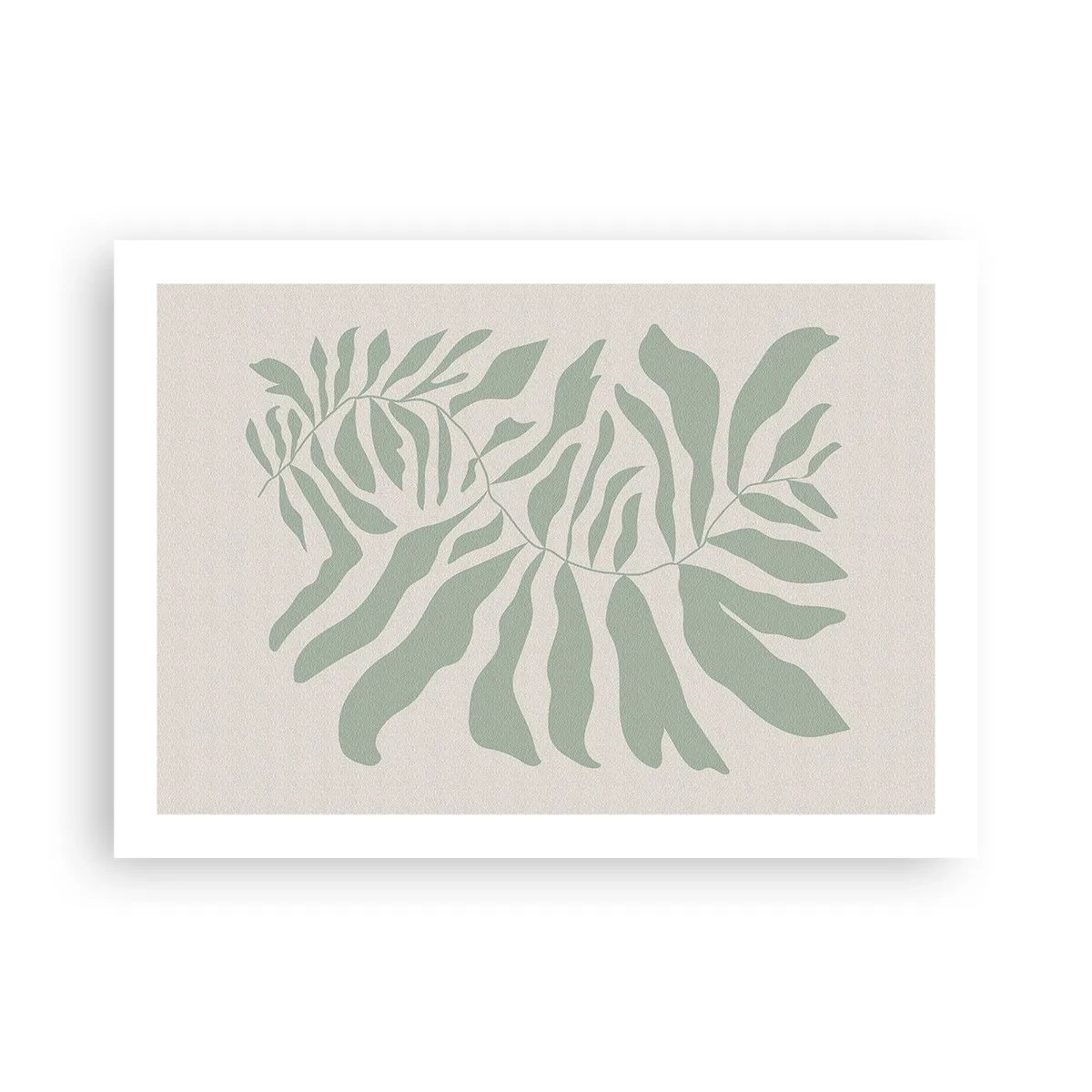 Affisch - Smaragdgrön gren - 70x50 cm