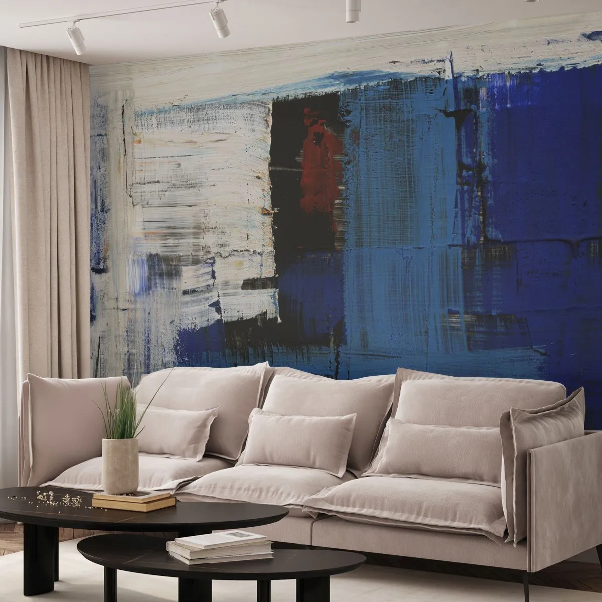 Fototapet Premium Canvas - Det blåas hemlighet - Abstraktion, Bit, Modernitet - 200x140 cm