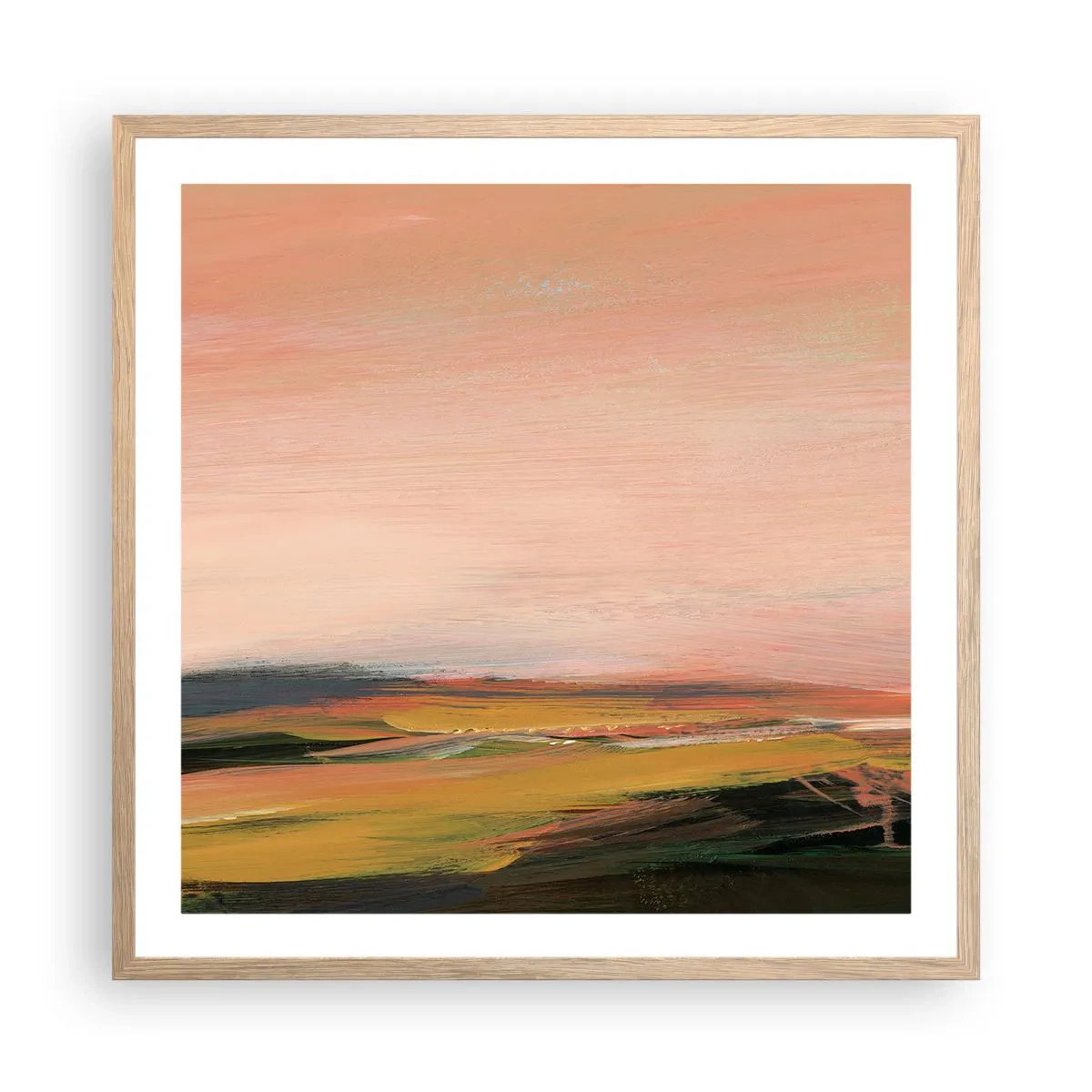 Affisch i ram av ljusek - I rosa - 60x60 cm