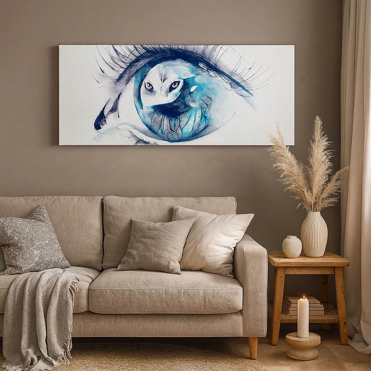 Canvastavla - Bild på duk - Öga mot öga med det vilda - 30x30 cm