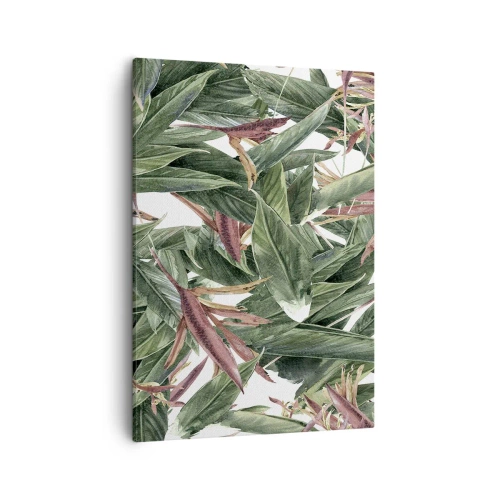 Canvastavla - Bild på duk - Smaragd-lila växter - 50x70 cm