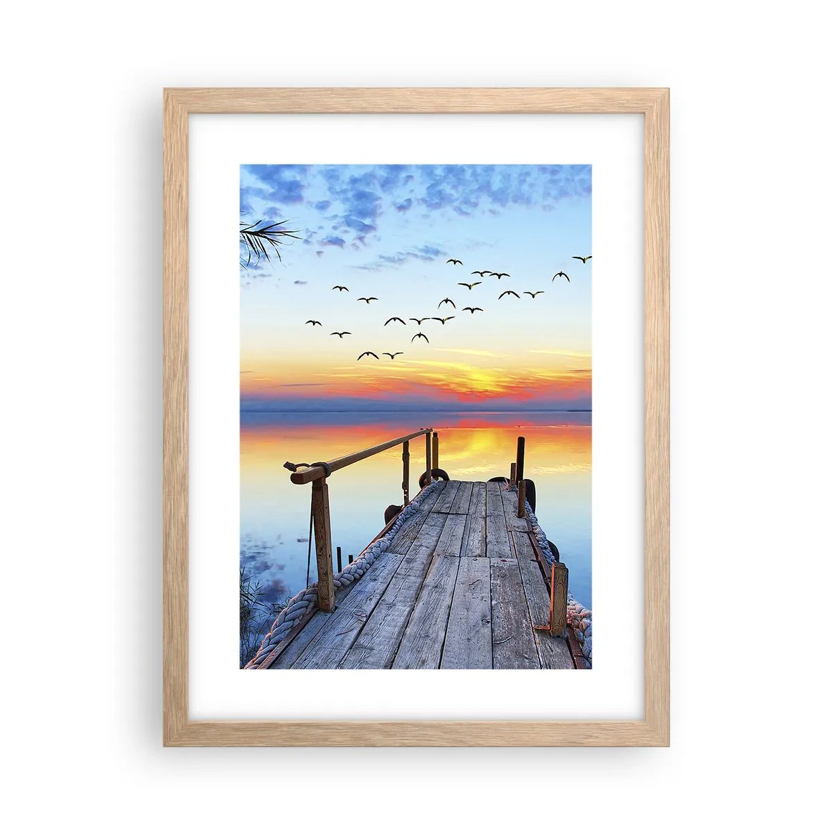 Affisch i ram av ljusek - Dags att vända hem... - 30x40 cm