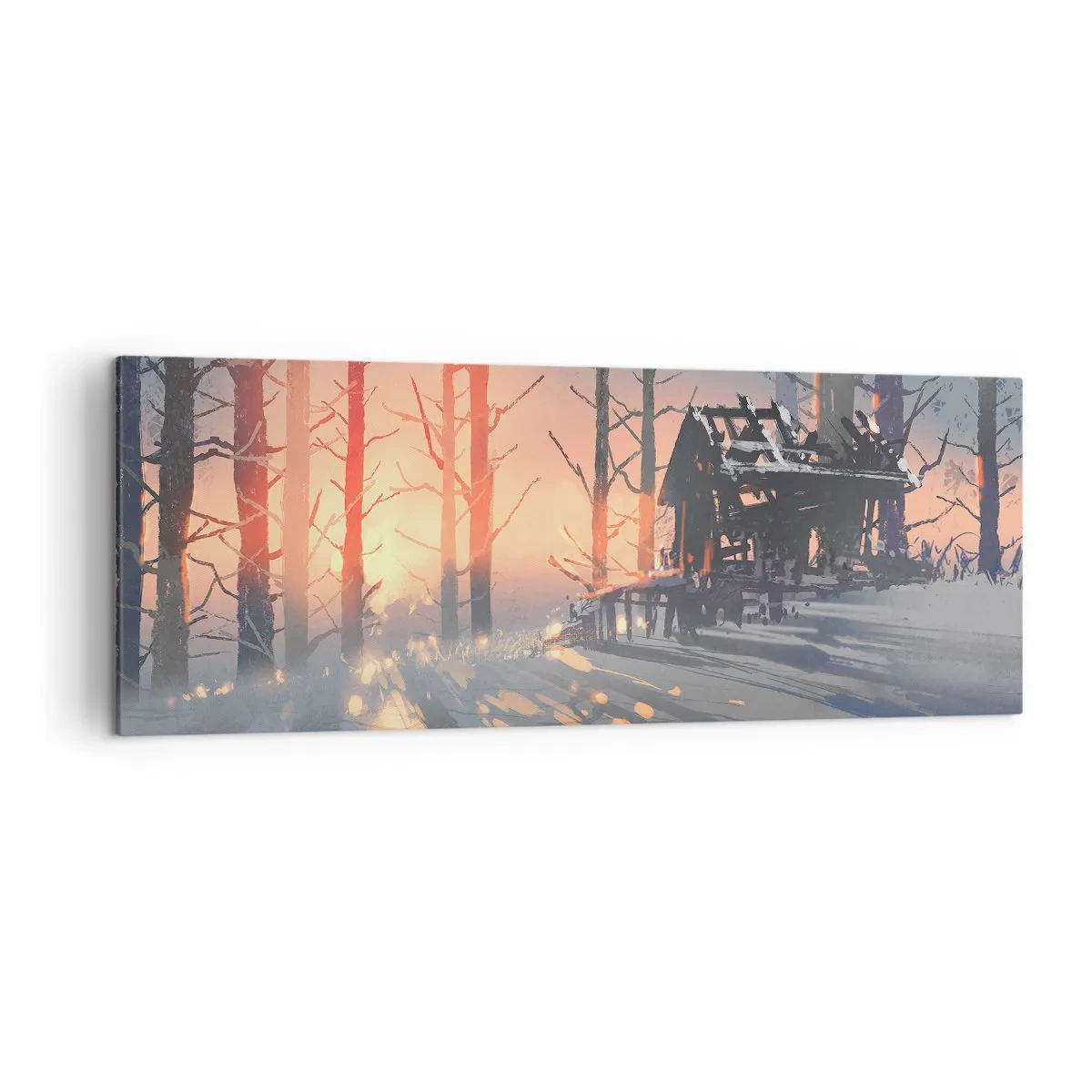 Canvastavla - Bild på duk - det är bara solen som tittar in här - 140x50 cm