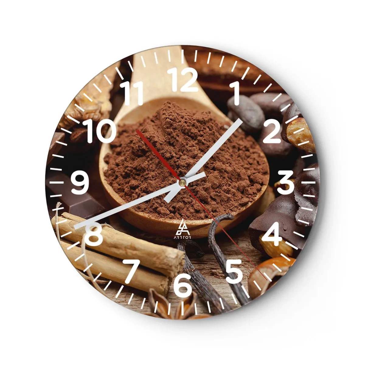 Väggklocka - Klocka på glas - Bäst för sorgen - 40x40 cm