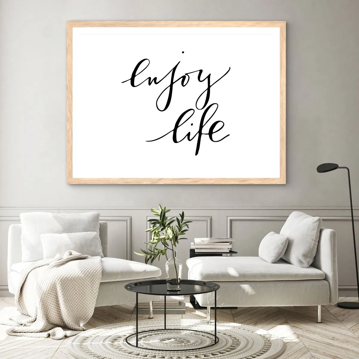 Affisch i ram av ljusek - Ingenting att tillägga… - 50x40 cm