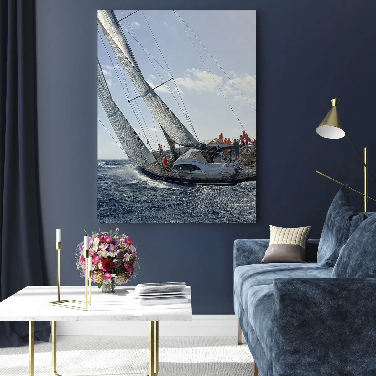 Glastavla - Bild på glas - Låt bättre vinna - 50x70 cm