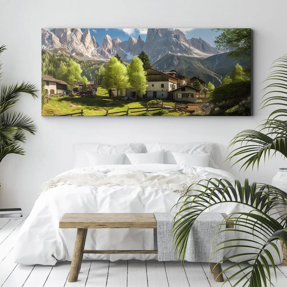 Canvastavla - Bild på duk - Alpin idyll - 120x50 cm