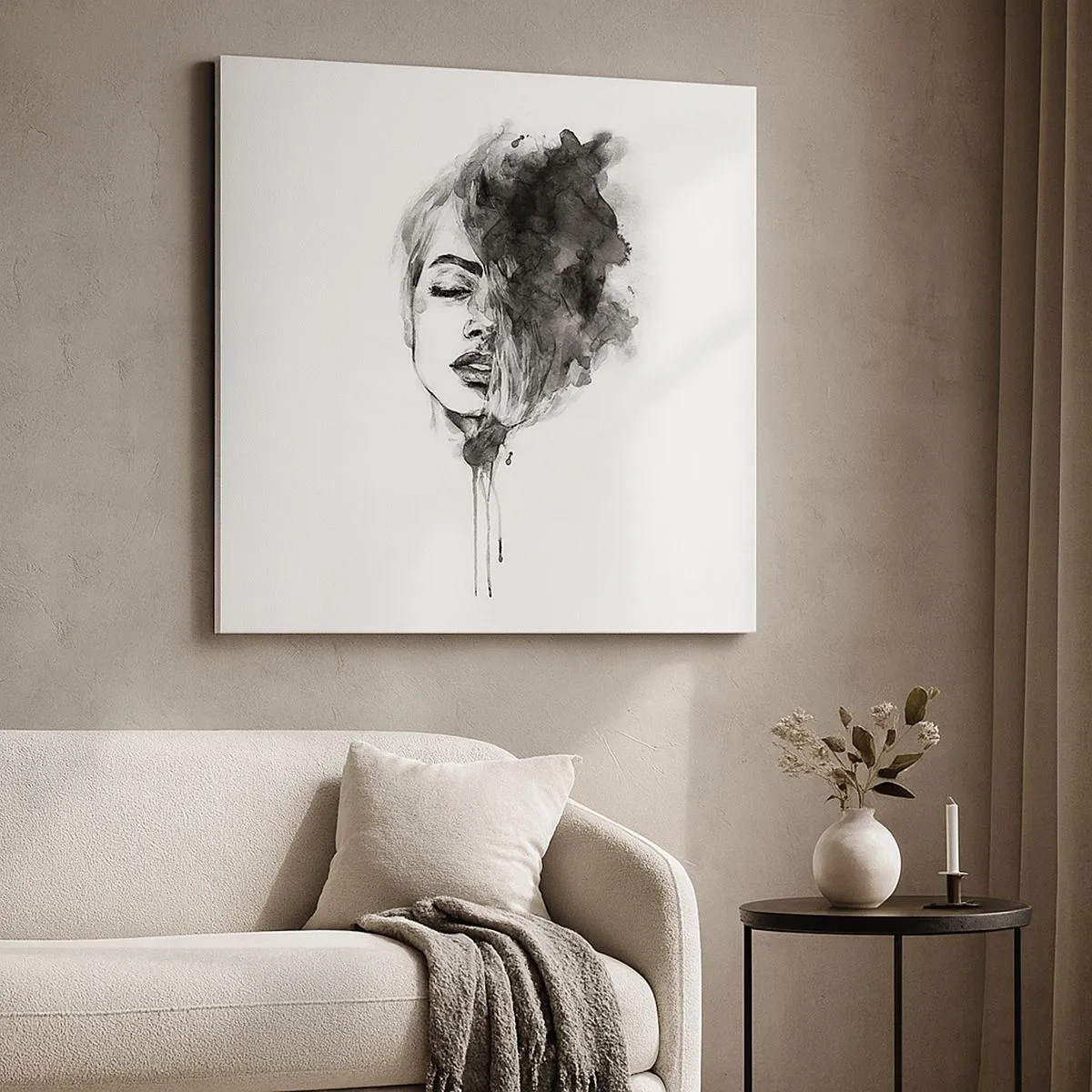 Canvastavla - Bild på duk - Vad flickan drömmer om - 30x30 cm