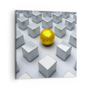 Canvastavla - Bild på duk - Varför jag? Geometrisk komposition - 50x50 cm