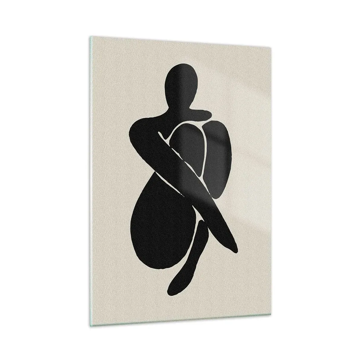 Glastavla - Bild på glas - I min egen famn - 50x70 cm