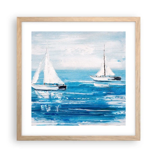 Affisch i ram av ljusek - Med en vän vid din sida - 40x40 cm