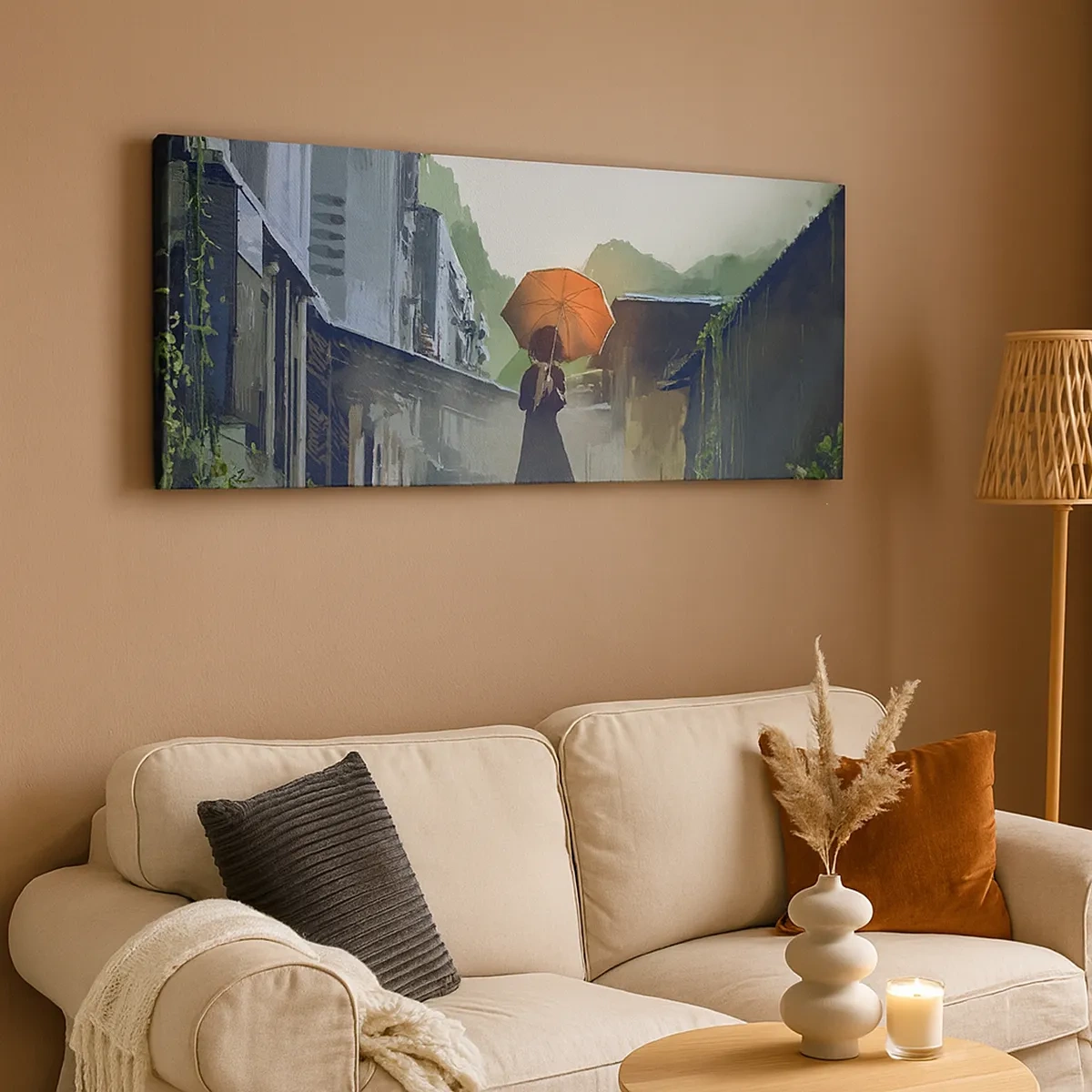 Canvastavla - Bild på duk - Uppfriskande regn - 30x30 cm