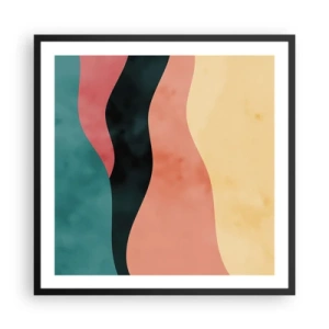 Affisch i svart ram - Enig oenighet - 60x60 cm