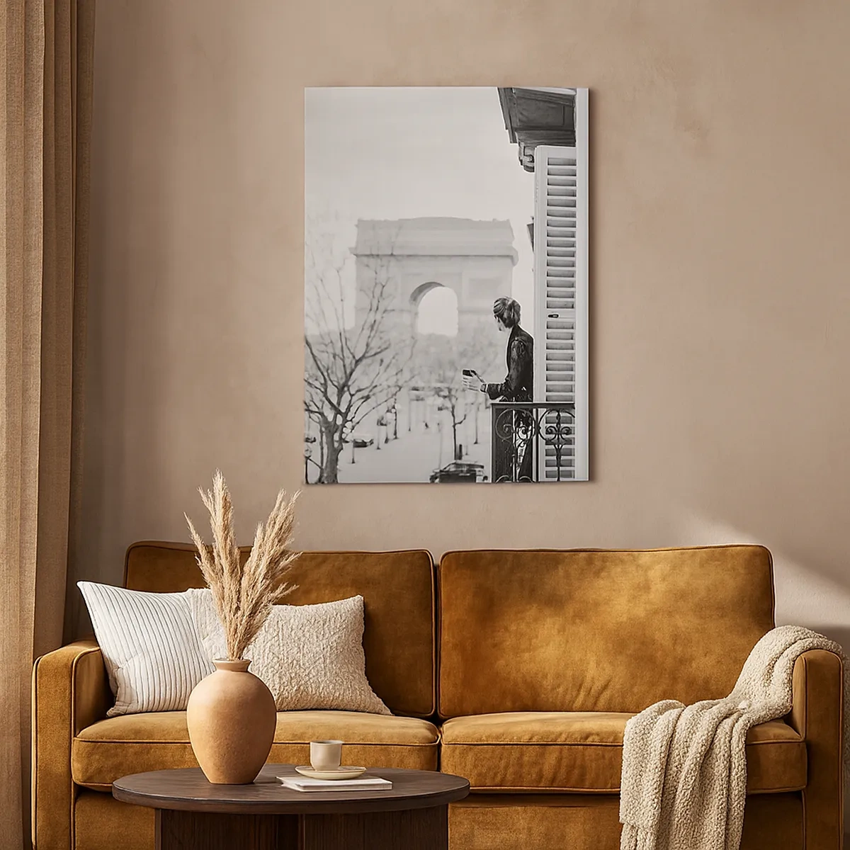 Canvastavla - Bild på duk - Rum med utsikt - 50x70 cm