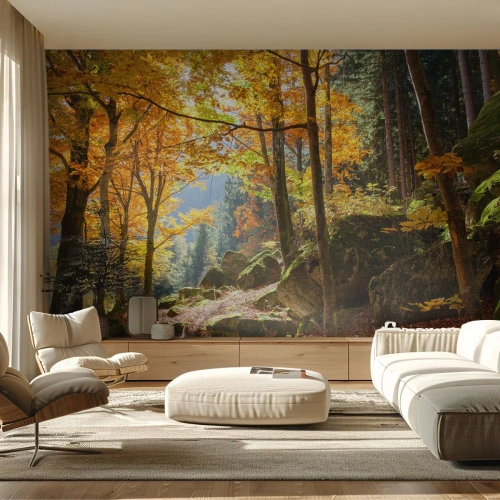 Självhäftande Fototapet Deluxe Sticker - Dags att vila - Landskap, Skog, Natur - 250x175 cm