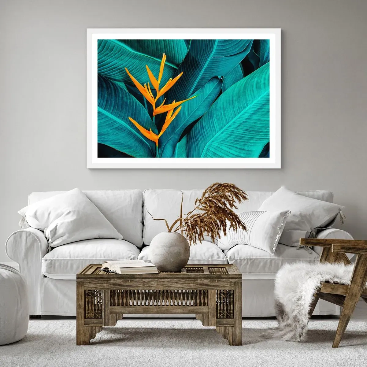 Affisch i vit ram - Edens blomma - 50x40 cm