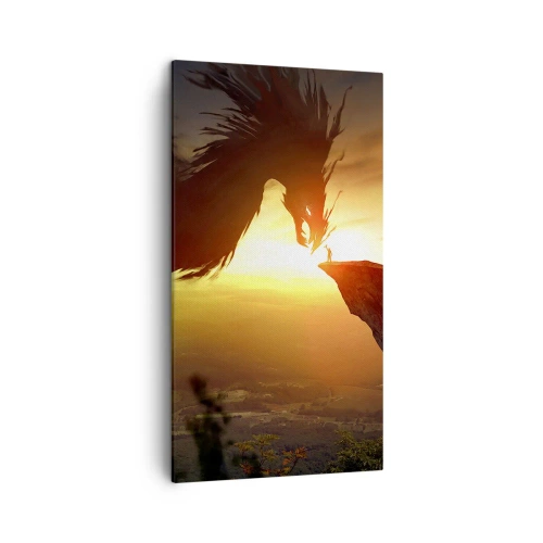 Canvastavla - Bild på duk - Drakens tämjare - 45x80 cm