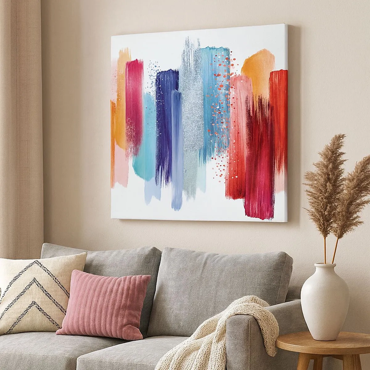 Canvastavla - Bild på duk - Upp och ner  - 30x30 cm