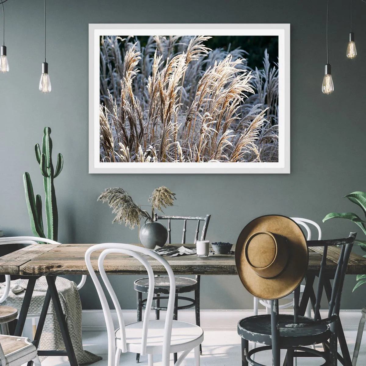 Affisch i vit ram - Frostprydda - 40x30 cm