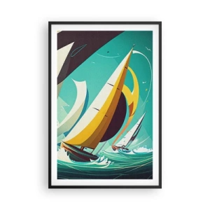 Affisch i svart ram - Icke rädda för elementen - 61x91 cm