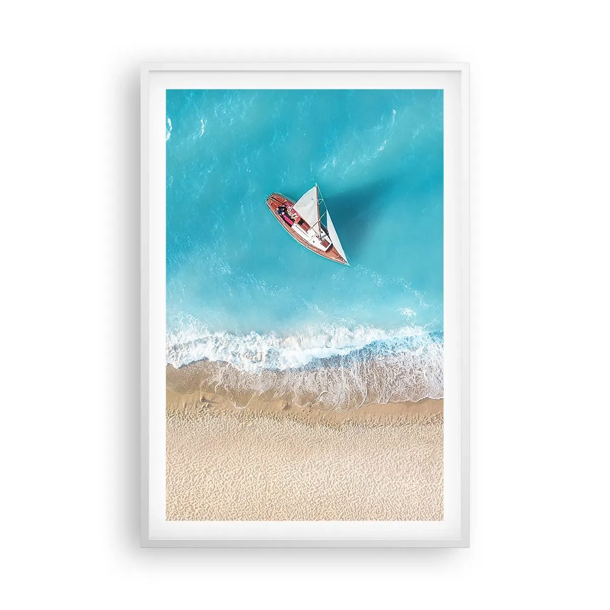 Affisch i vit ram - På gränsen mellan blå och guld - 61x91 cm