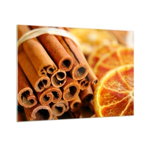 Glastavla - Bild på glas - Känner du deras arom? - 100x70 cm