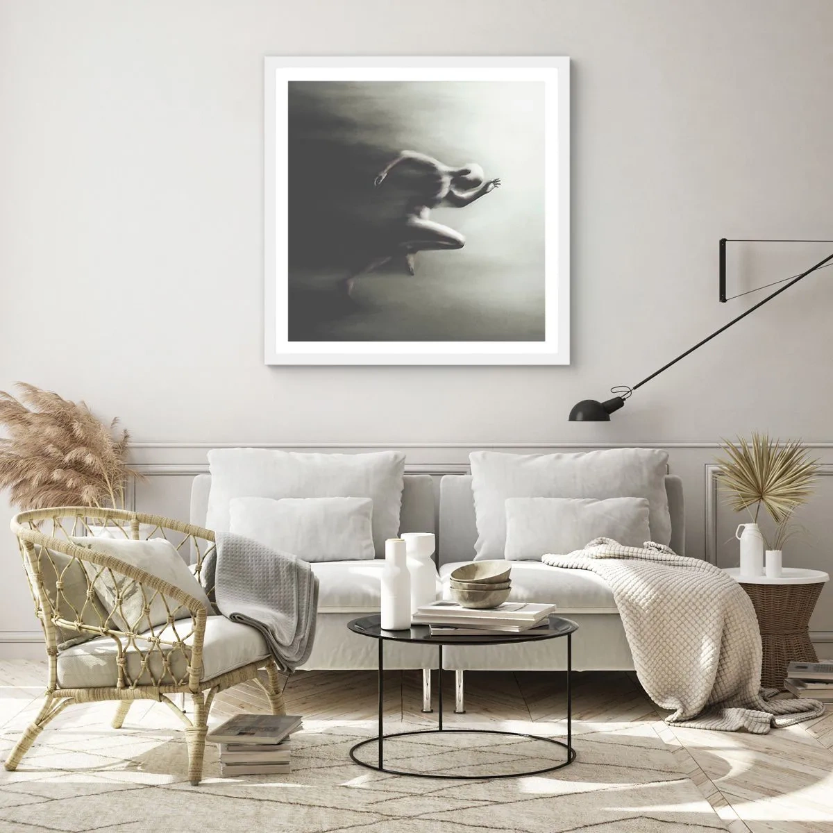 Affisch i vit ram - Omöjlig att stoppa - 50x50 cm