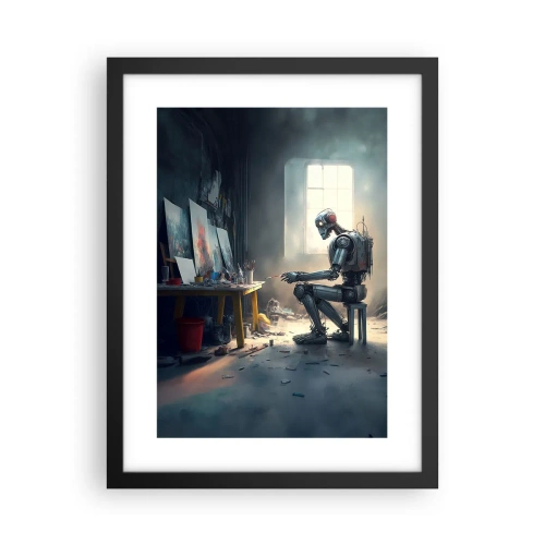 Affisch i svart ram - Den skapande handlingen - 30x40 cm