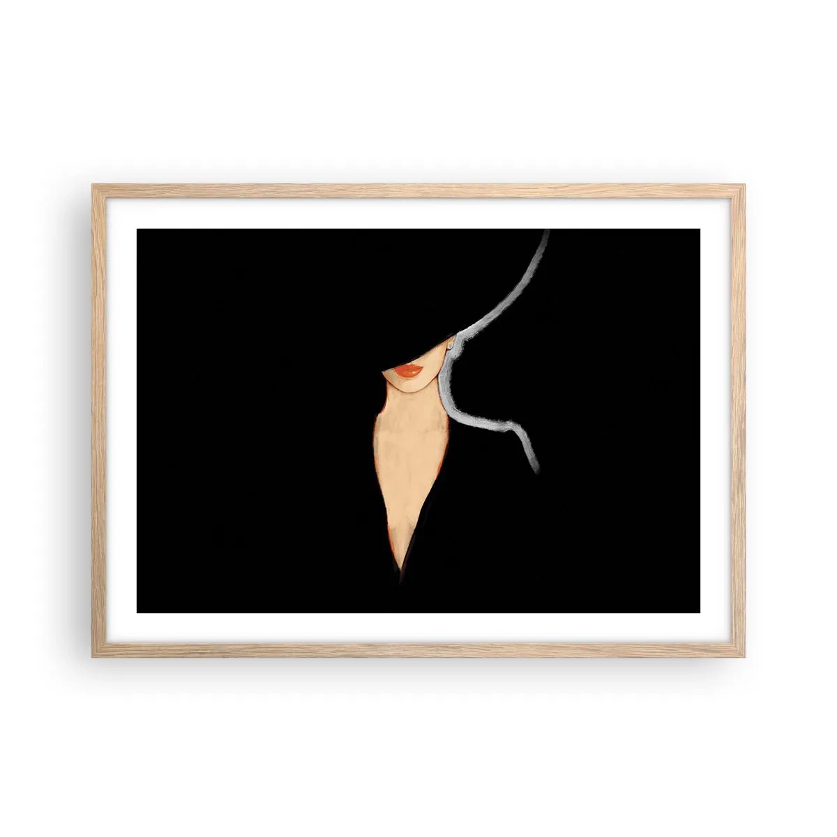 Affisch i ram av ljusek - Elegans och stil - 70x50 cm