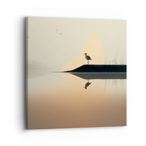 Canvastavla - Bild på duk - Herre på sjön - 40x40 cm