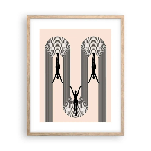 Affisch i ram av ljusek - Upp och ner - 40x50 cm