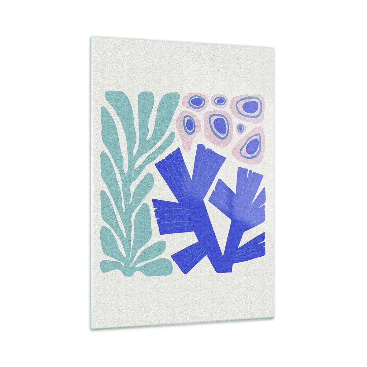 Glastavla - Bild på glas - Undervattensträdgård - 50x70 cm