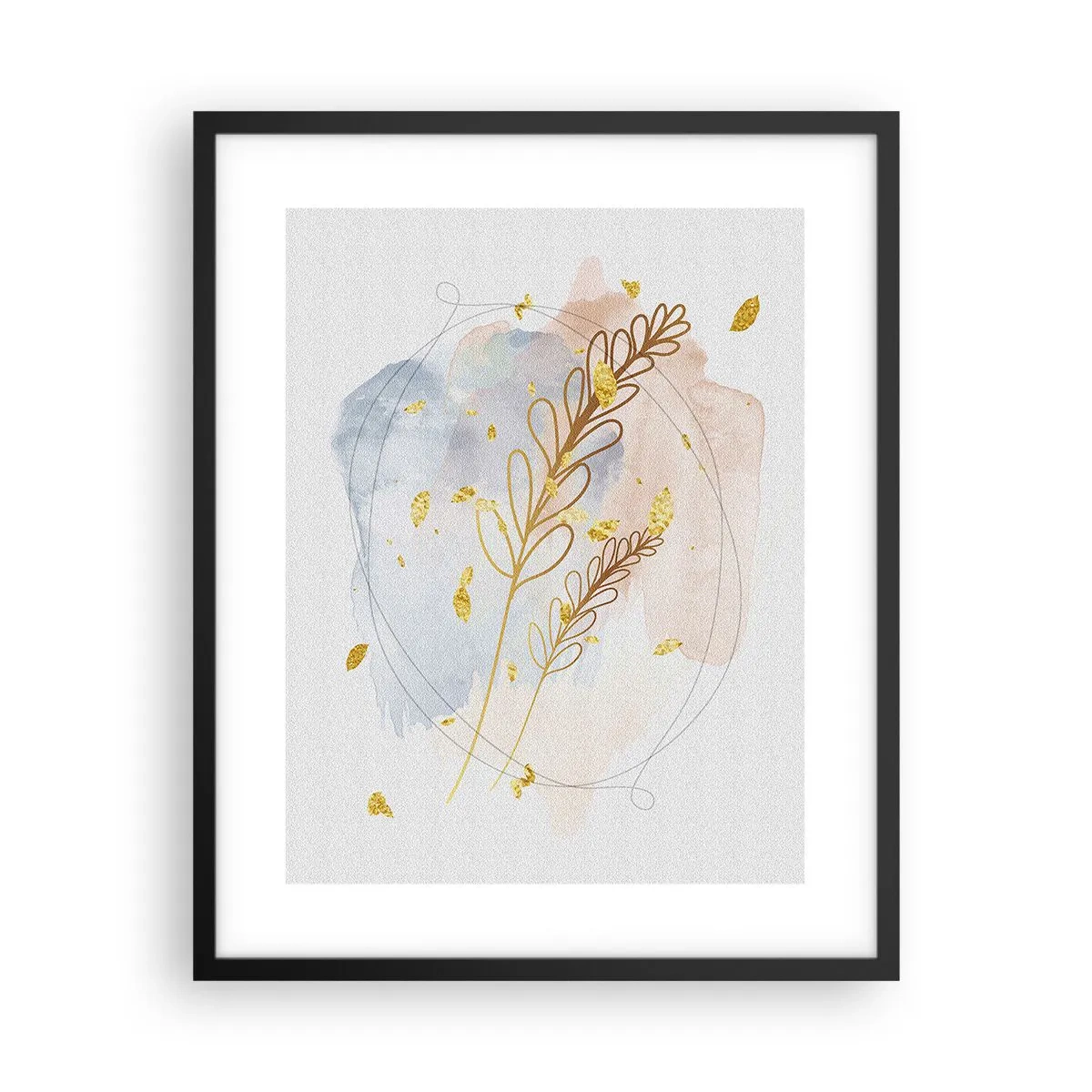 Affisch i svart ram - En gyllene explosion - 40x50 cm