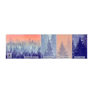 Provbit av fototapet Premium Canvas - Högt, högre, upp till himlen - Abstraktion, Skog, Bit - 100x30 cm