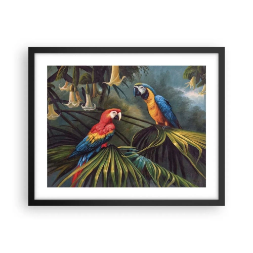 Affisch i svart ram - Romantiken i tropikerna - 50x40 cm