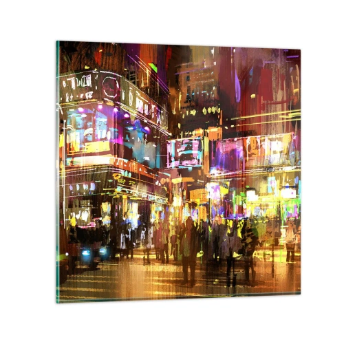 Glastavla - Bild på glas - I ljushavet - 50x50 cm