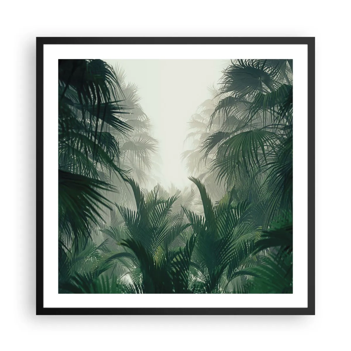 Affisch i svart ram - Tropisk hemlighet - 60x60 cm