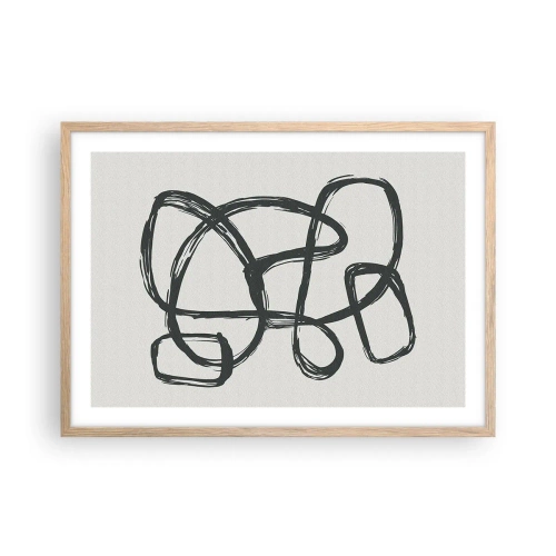 Affisch i ram av ljusek - Loopad abstraktion - 70x50 cm