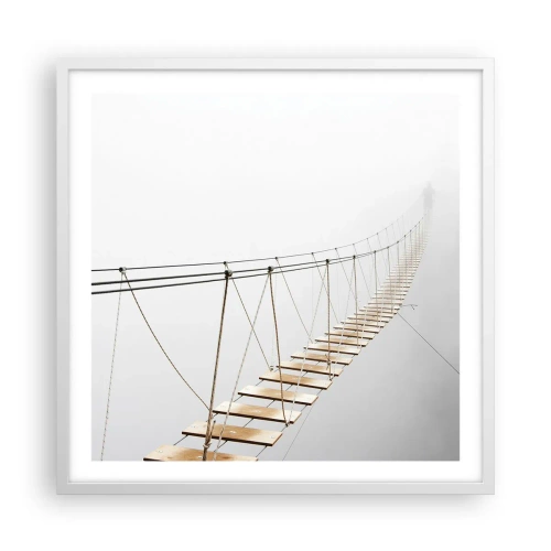 Affisch i vit ram - Vart leder den dig? - 60x60 cm