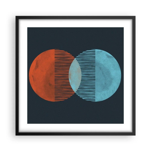 Affisch i svart ram - Astronomisk fantasi - 50x50 cm