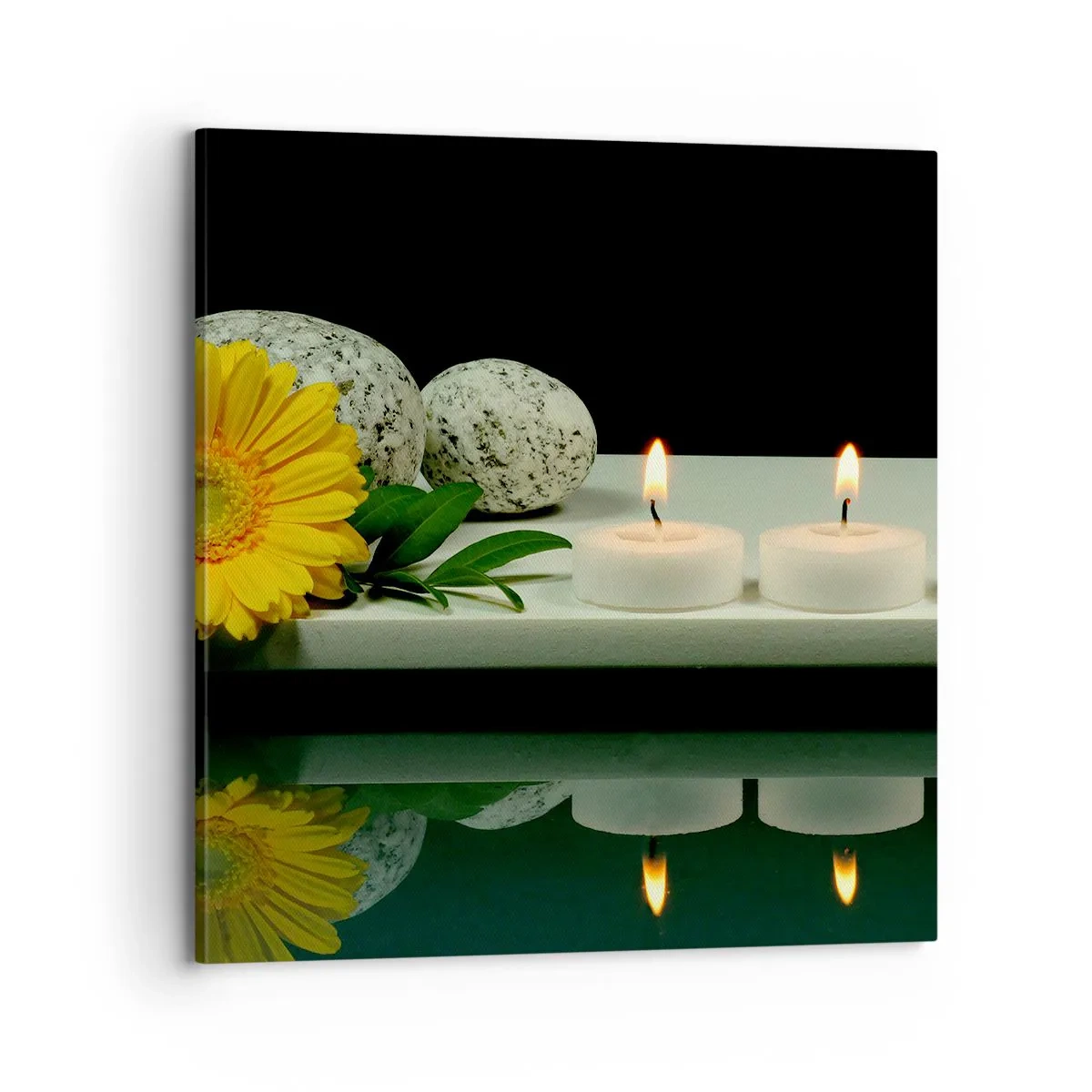 Canvastavla - Bild på duk - Stilla sinnen - 70x70 cm